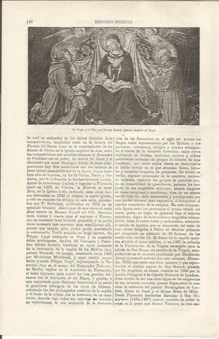 LAMINA ESPASA 34437: La Virgen y el Niño, por Gozzoli