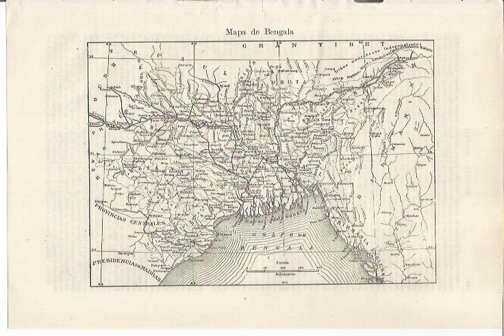 LAMINA ESPASA 34432: Mapa de Bengala