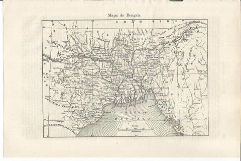 LAMINA ESPASA 34432: Mapa de Bengala
