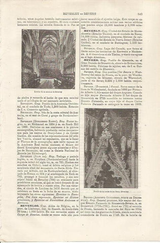 LAMINA ESPASA 34503: Interior de la Catedral de Beverley. Inglaterra