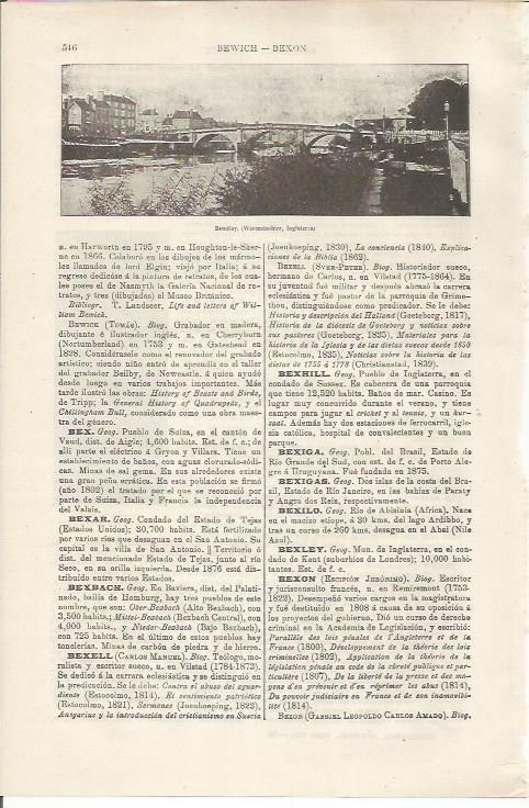 LAMINA ESPASA 34504: Puente en Bewdley, Inglaterra