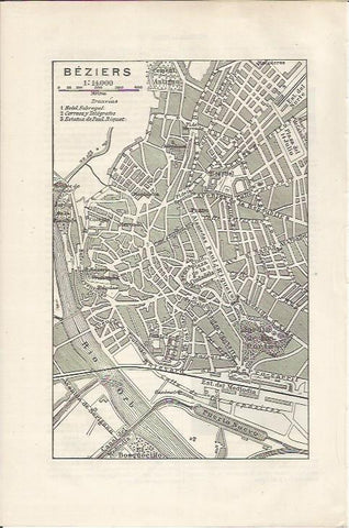 LAMINA ESPASA 34507: Plano de Beziers, Francia