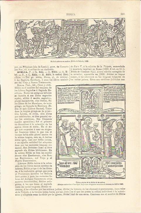 LAMINA ESPASA 34517: Ultima pagina de la Biblia de los pobres
