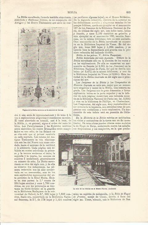 LAMINA ESPASA 34518: Sala de las Biblias del Museo Plantin