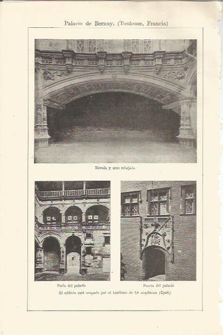 LAMINA ESPASA 34478: Detalles del Palacio de Bernuy, Toulousse, Francia