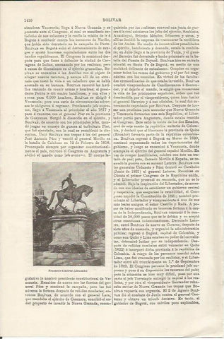 LAMINA ESPASA 34628: Monumento a Bolivar en Maracaibo