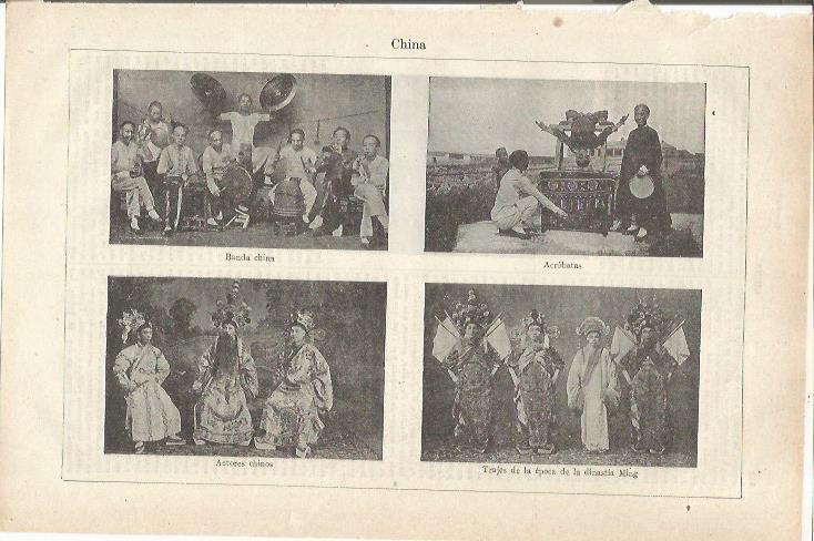 LAMINA ESPASA 34760: Acrobatras, musicos, actores y trajes de epoca de China
