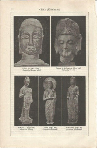 LAMINA ESPASA 34775: Ejemplos de escultura de China