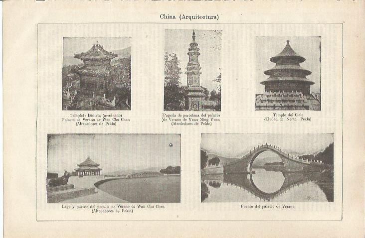 LAMINA ESPASA 34772: Ejemplos de arquitectura de China