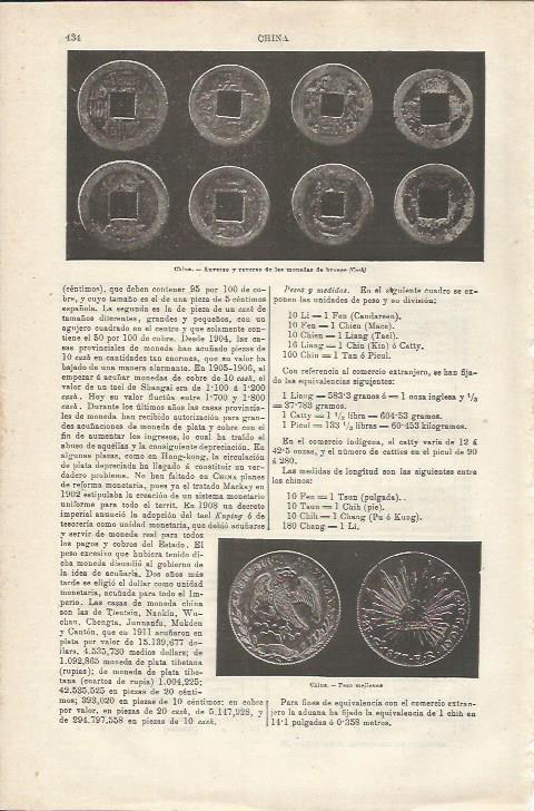 LAMINA ESPASA 34759: Monedas de bronce de China