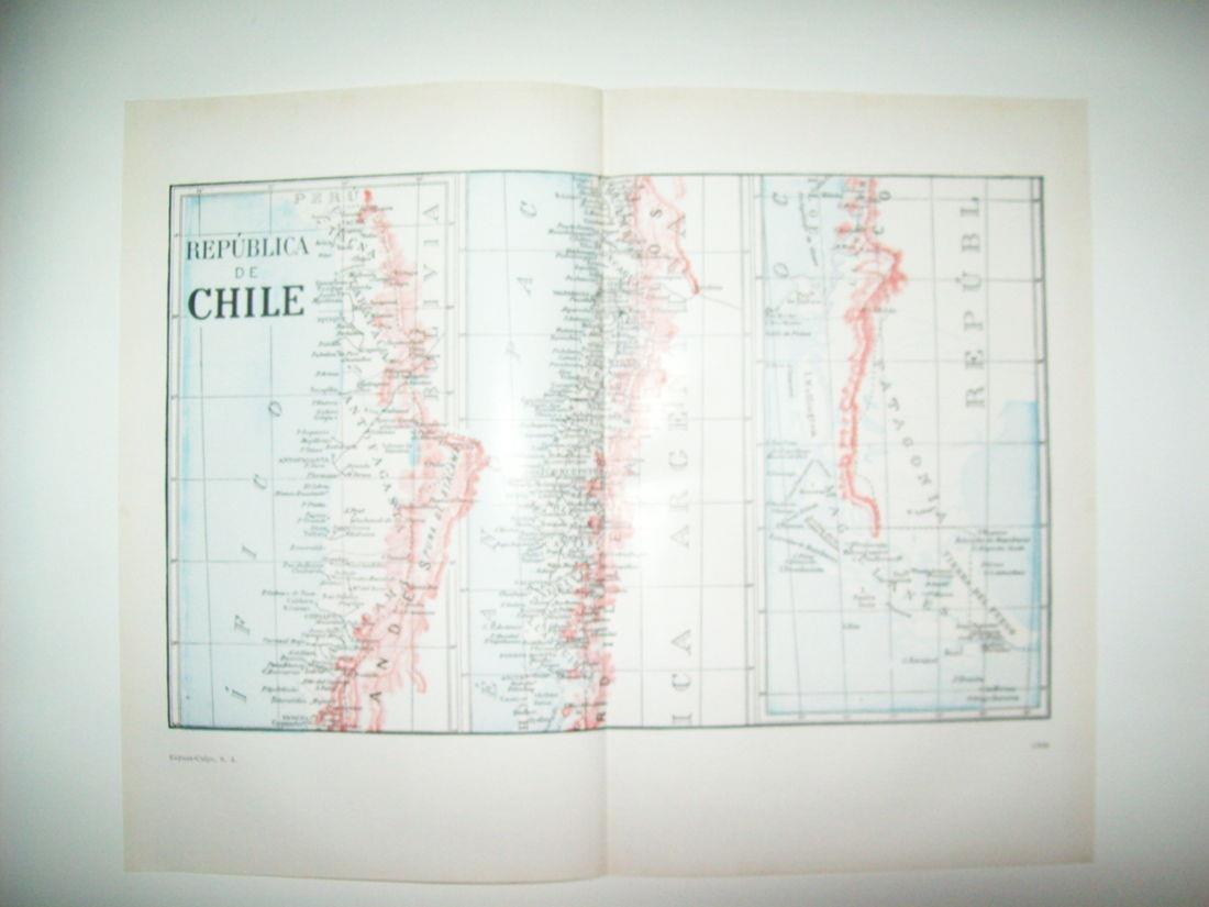 LAMINA ESPASA 34739: Mapa de Chile
