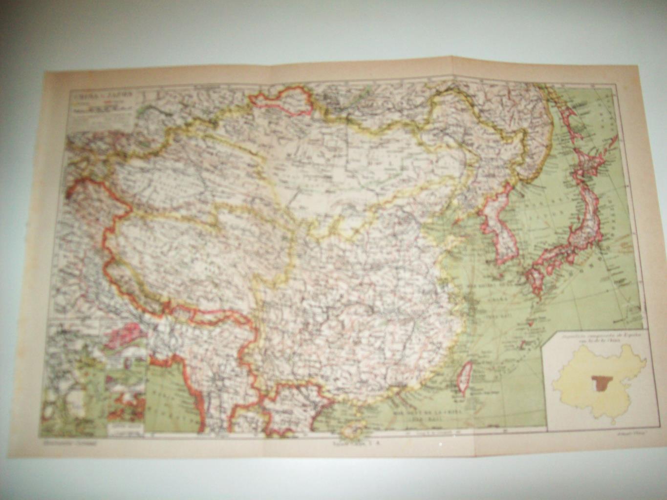 LAMINA ESPASA 34752: Mapa de China y Japon