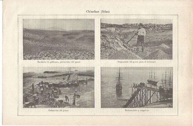 LAMINA ESPASA 34784: vistas varias de las islas CHINCHAS