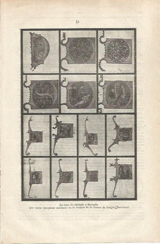 LAMINA ESPASA 34814: La letra D miniada y decorada