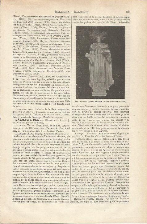 LAMINA ESPASA 34819: San Dalmacio en la iglesia de Santa Coloma de Farnes
