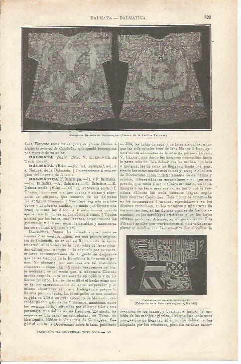 LAMINA ESPASA 34820: Dalmatica de Carlomagno