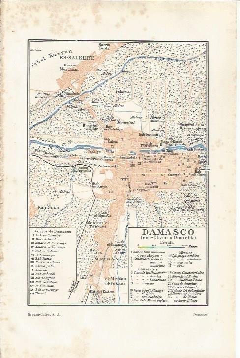 LAMINA ESPASA 34826: Plano de Damasco-Siria