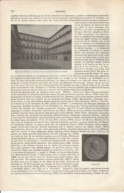LAMINA ESPASA 34829: Patio de San Damaso en el vaticano