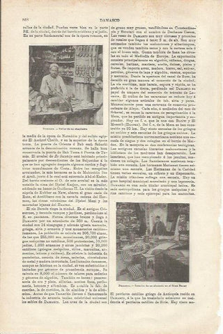 LAMINA ESPASA 34831: Taller e interior de tiendas de Damasco-Siria