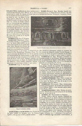 LAMINA ESPASA 34832: Templo de Dambul-Ceilan
