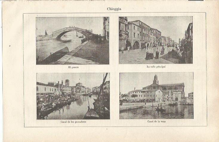 LAMINA ESPASA 34789: Vistas varias de Chioggia en Italia