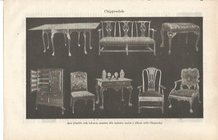 LAMINA ESPASA 34791: Muebles estilo CHIPPENDALE