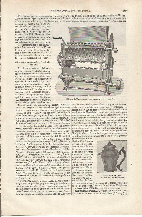 LAMINA ESPASA 34799: Maquina de extraccion para chocolate