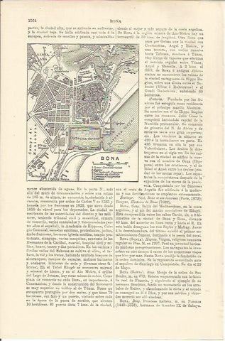 LAMINA ESPASA 34656: Plano de Bona, Argelia