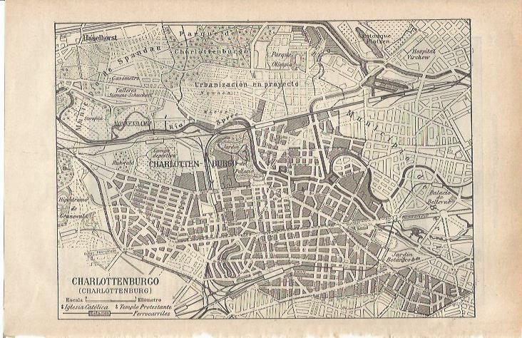 LAMINA ESPASA 34666: Plano de Charlottenburg, Alemania