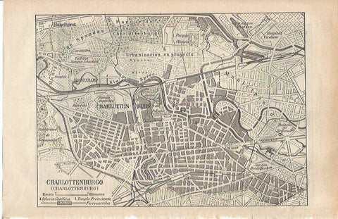 LAMINA ESPASA 34666: Plano de Charlottenburg, Alemania