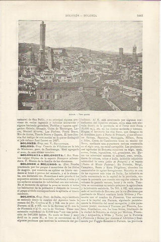 LAMINA ESPASA 34634: Vista de Bolonia, Italia