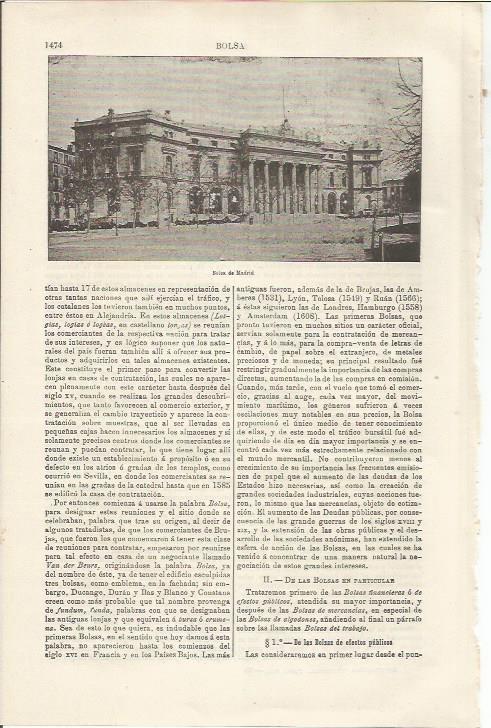 LAMINA ESPASA 34638: Bolsa de Madrid