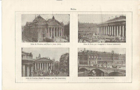 LAMINA ESPASA 34640: Bolsas de Bruselas, Paris, Londres y Berlin