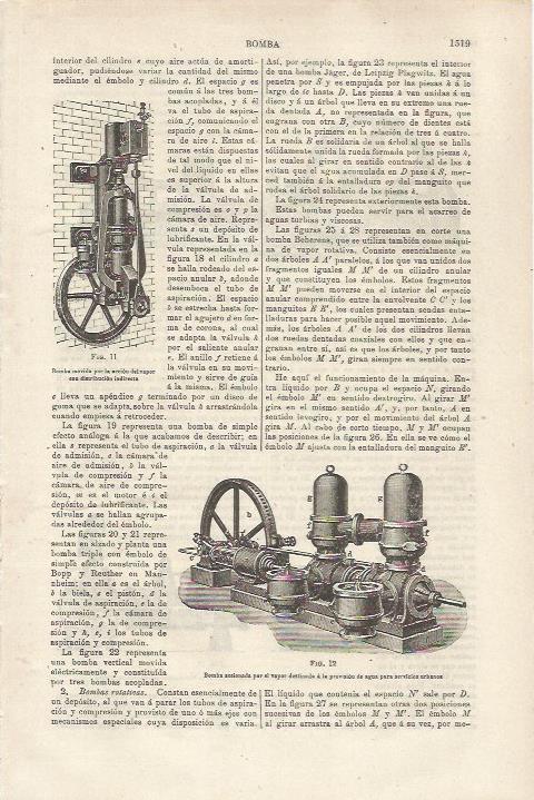 LAMINA ESPASA 34648: Bomba de agua por vapor