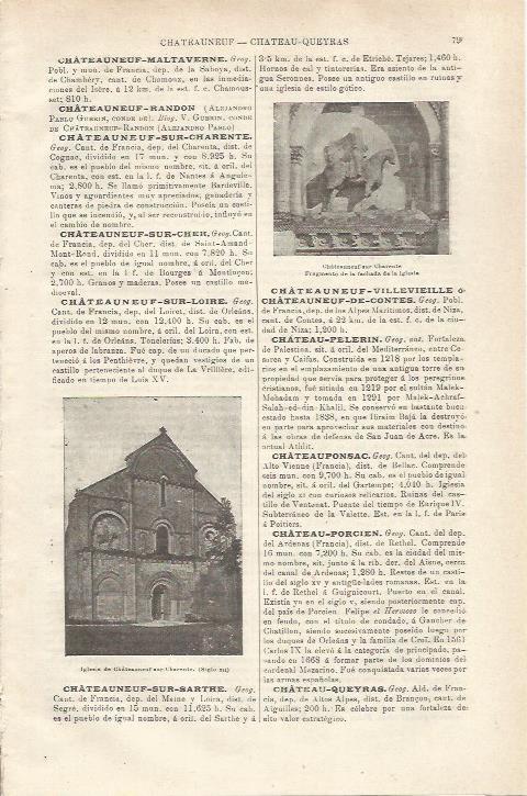LAMINA ESPASA 34680: Iglesia de Chateau sur Loire, Francia