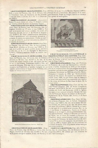 LAMINA ESPASA 34680: Iglesia de Chateau sur Loire, Francia