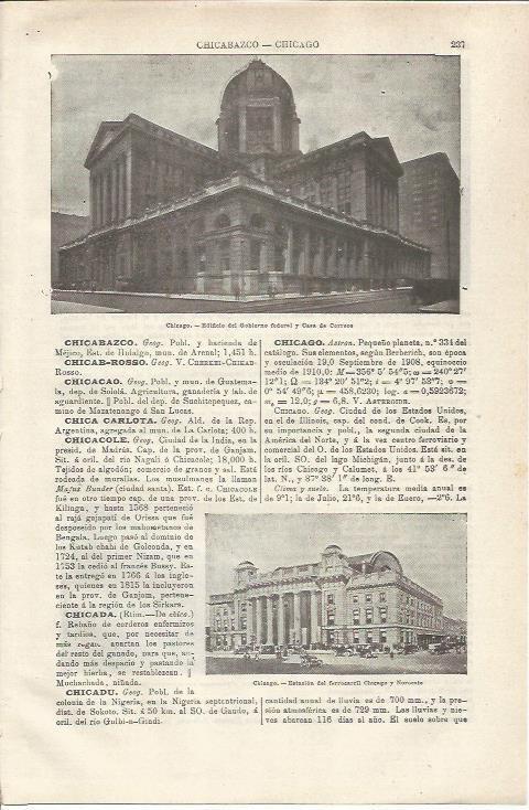LAMINA ESPASA 34715: Casa de Correos de Chicago