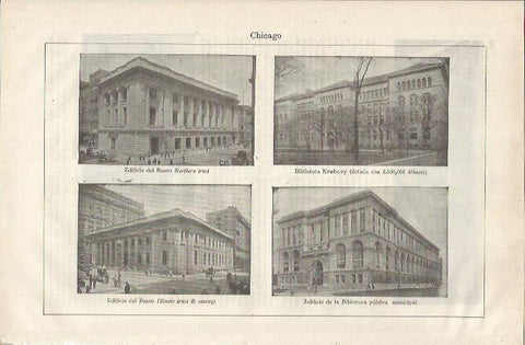 LAMINA ESPASA 34721: Biblioteca Newberry, Banco Northern Trust, Biblioteca Publica de Chicago
