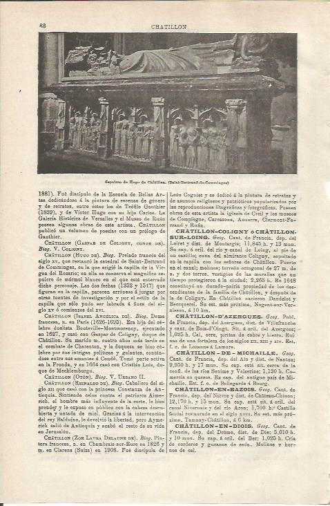 LAMINA ESPASA 34682: Sepulcro de Hugo de Chatillon
