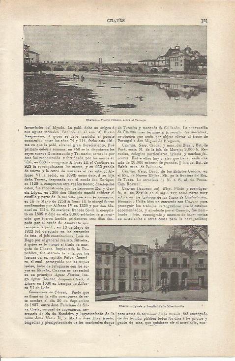 LAMINA ESPASA 34689: Puente romano de Chaves