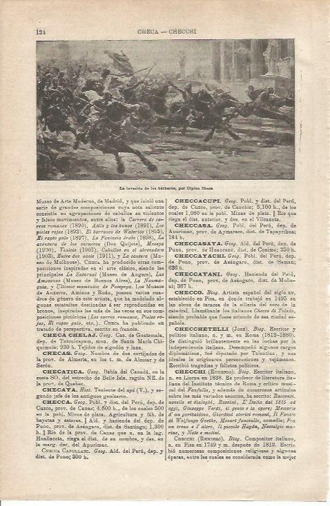 LAMINA ESPASA 34691: La invasion de los barbaros, por Checa