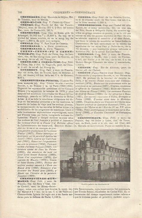 LAMINA ESPASA 34700: Castillo de Chenonceaux, Francia