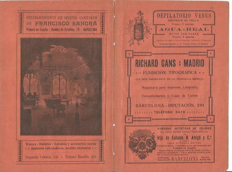 LAMINA 20639: Publicidad de Pistolas Bonifacio Echevarria y Muebles R. Garcia de Barcelona