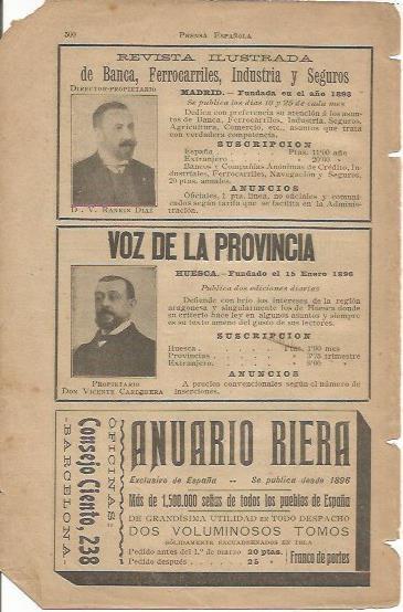 LAMINA 20633: Voz de la Provincia y publicidad de Anuario Riera