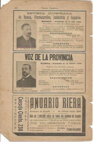 LAMINA 20633: Voz de la Provincia y publicidad de Anuario Riera