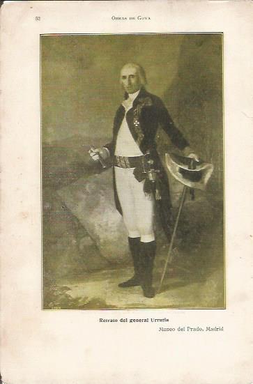 LAMINA 20651: Retrato del General Urrutia, por Goya