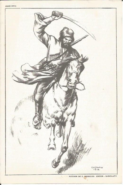LAMINA 20665: Cosaco de 1914, dibujo de Freixas