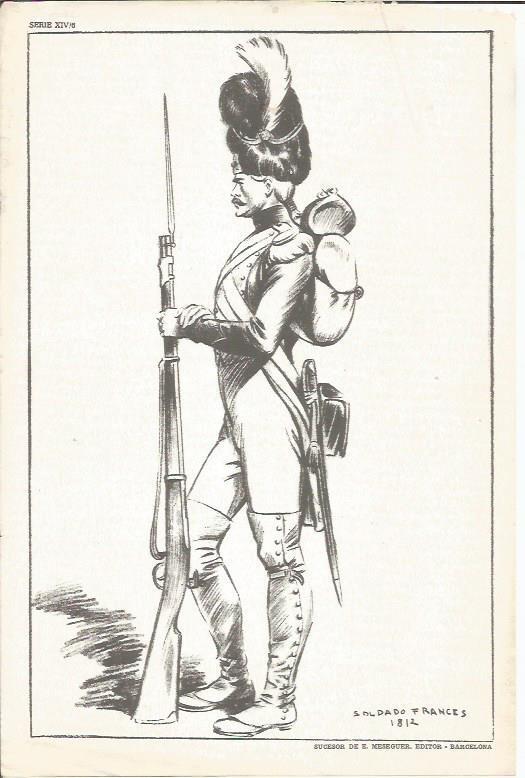 LAMINA 20663: Soldado frances de 1812, dibujo de Freixas