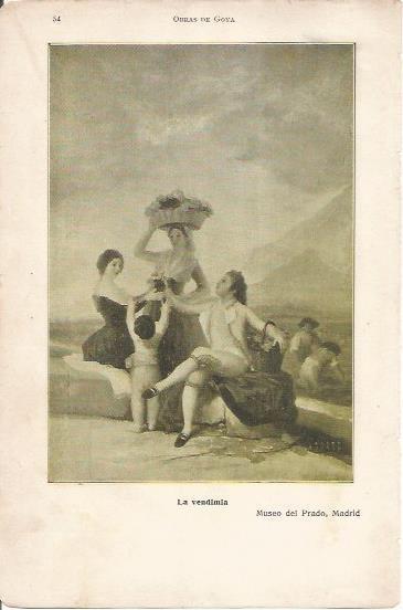 LAMINA 20652: La vendimia, por Goya