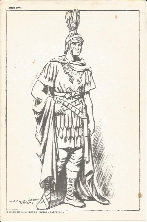 LAMINA 20659: Oficial del Imperio Romano, dibujo de E Freixas
